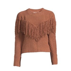No Boundaries Juniors Fringe Sweater. 🤍
